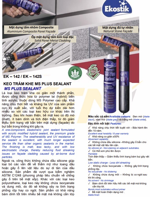 EK-142 KEO TRÁM KHE MS PLUS SEALANT